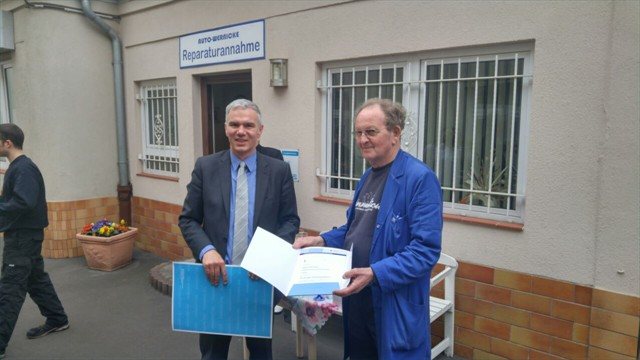 Jubiläum und Urkundenübergabe durch die Handwerkskammer Leipzig, April 2017